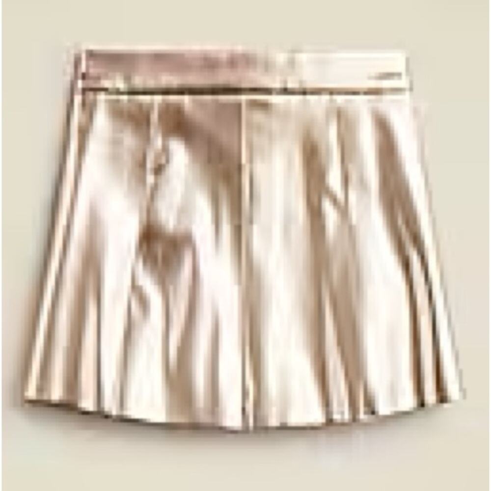 Crewcuts Girls' light Gold metallic pleated pull on skirt - Picture 3 of 10